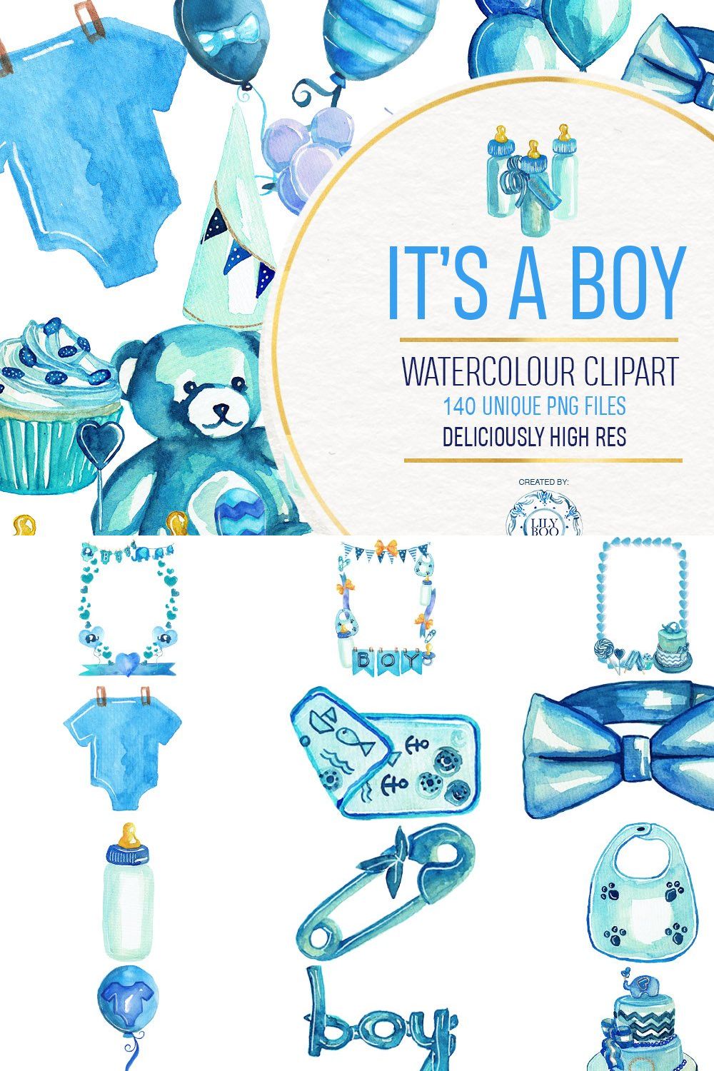 Baby Shower - Boys PNG Clipart pinterest preview image.