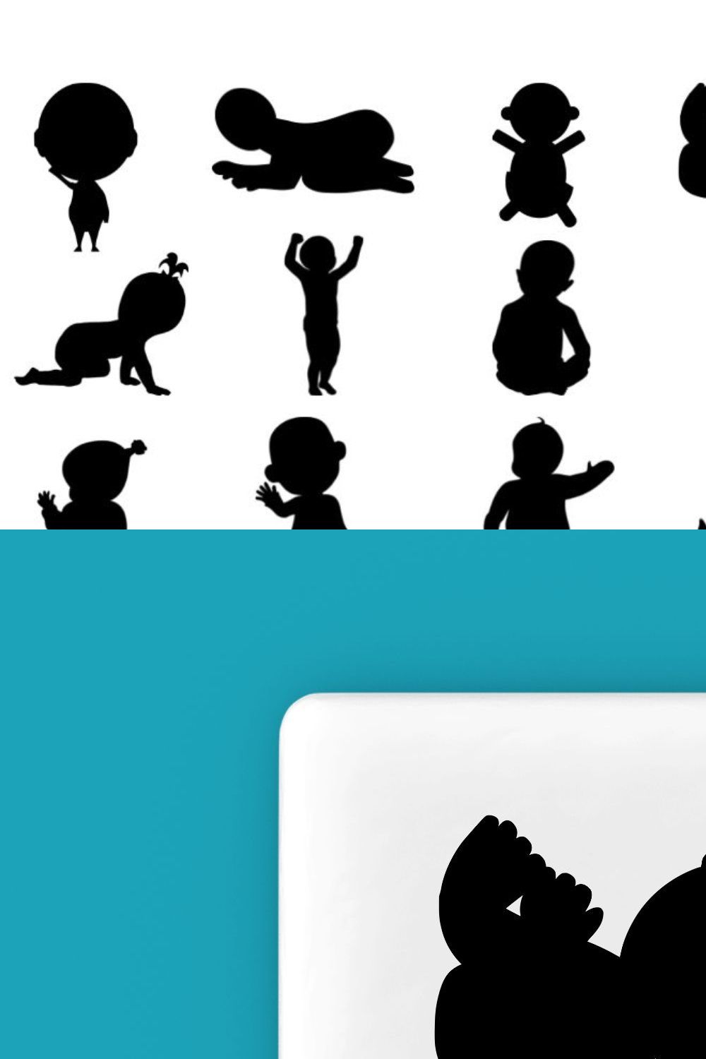 Baby Silhouette pinterest preview image.