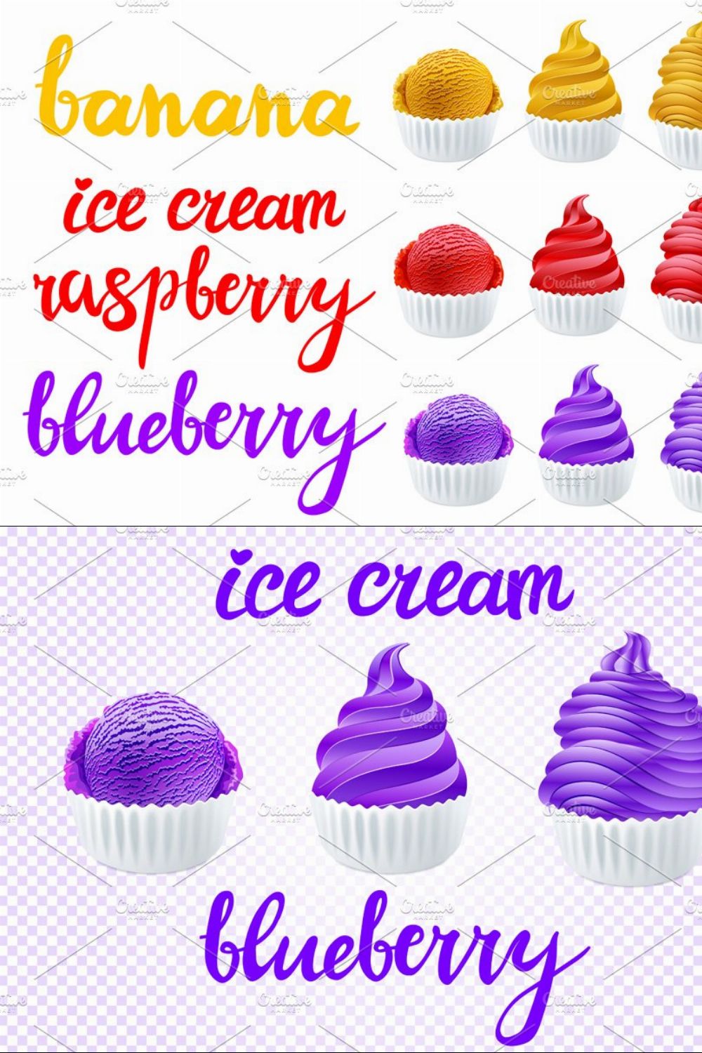 banana raspberry blueberry ice cream pinterest preview image.