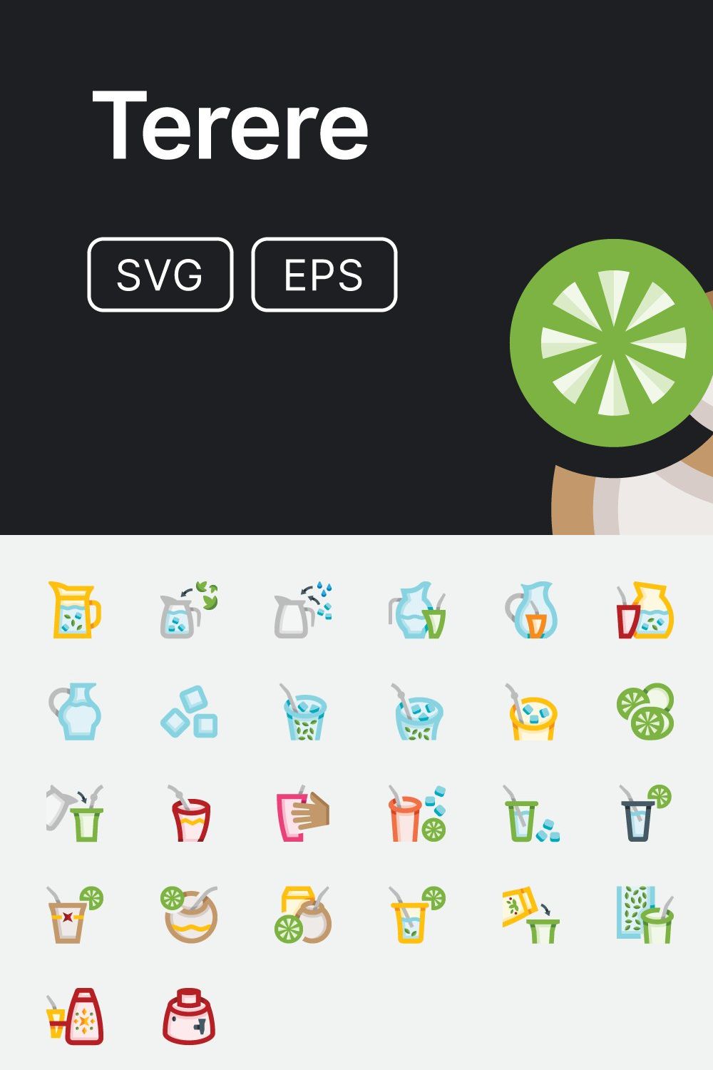 Basicons / Drinks / Terere (Mate) pinterest preview image.