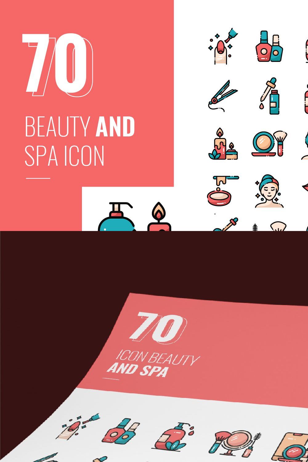 Beauty and Spa Icon pinterest preview image.