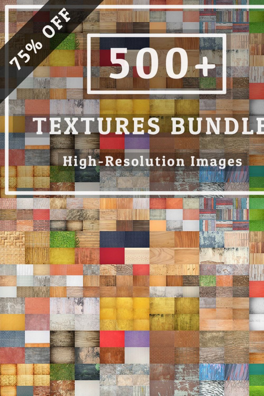 Big Pack Textures Background Bundle pinterest preview image.