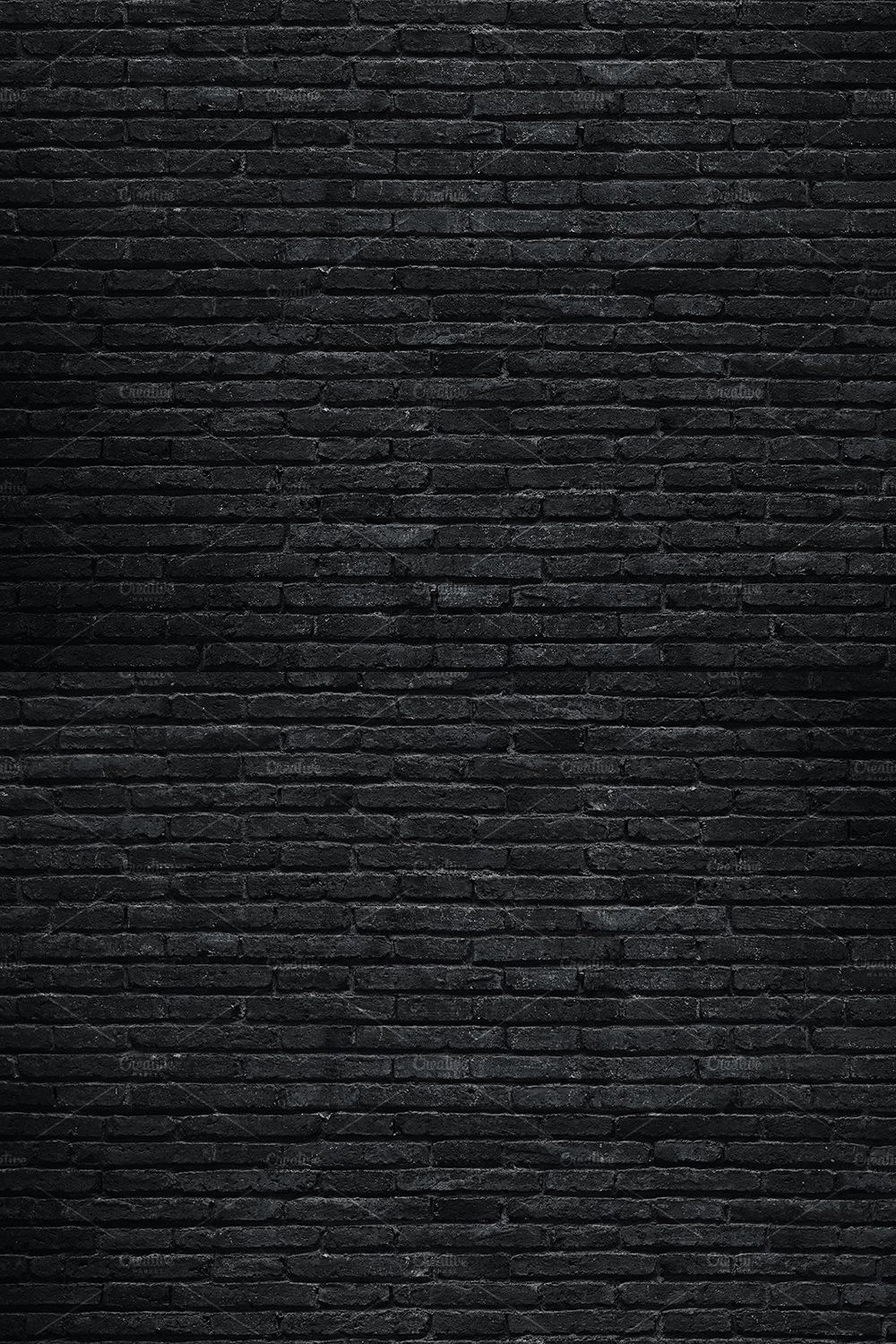 Black brick wall pinterest preview image.