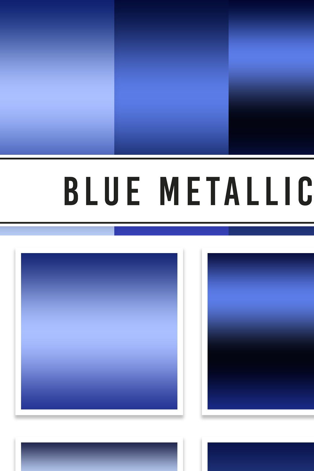 Blue Metallic Gradients pinterest preview image.