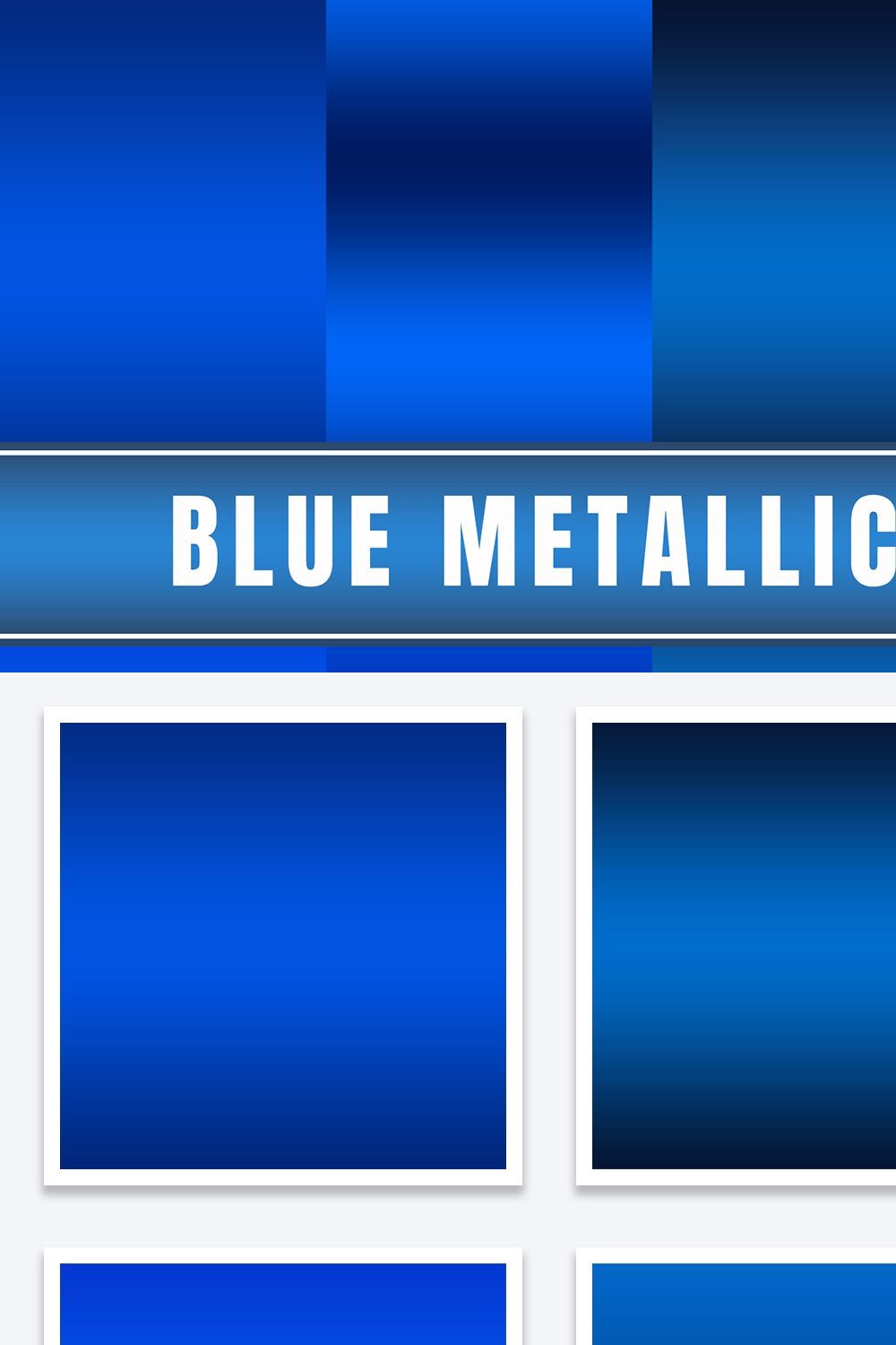 Blue Metallic Gradients V2 pinterest preview image.
