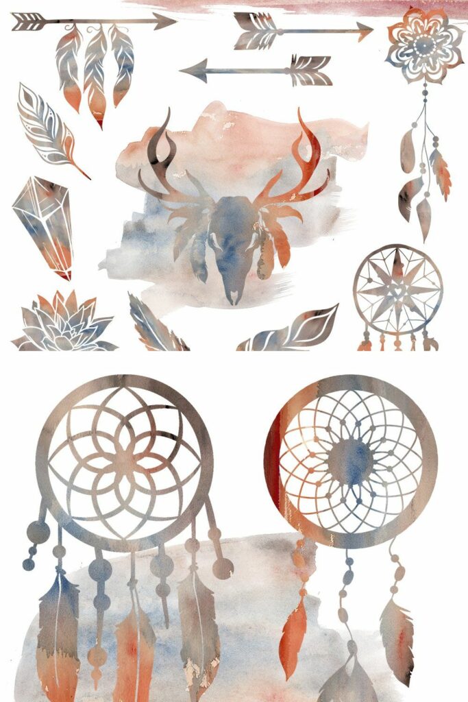 Boho Prairie Sunset Clipart Set – MasterBundles