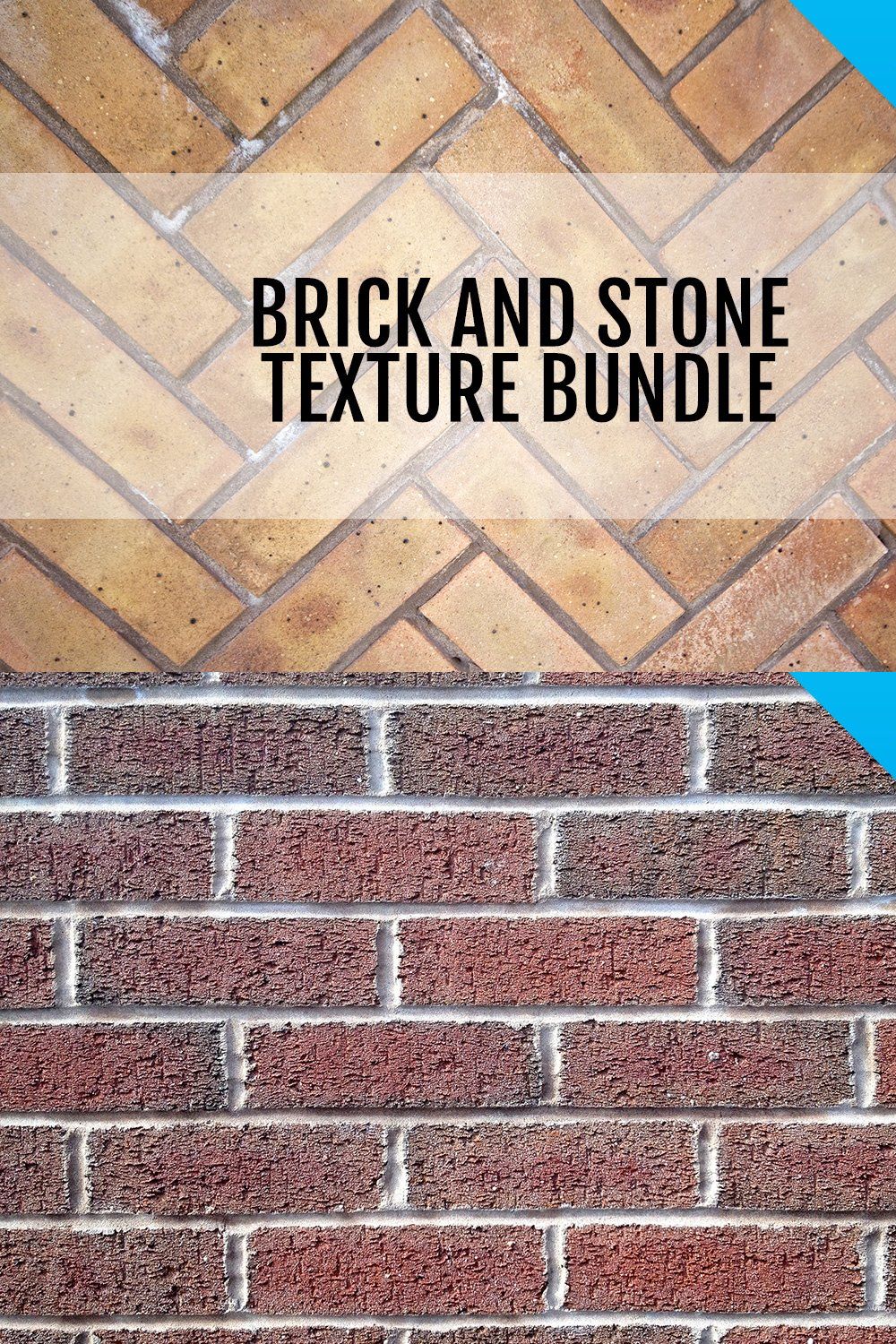 Brick and Stone Textures Bundle pinterest preview image.