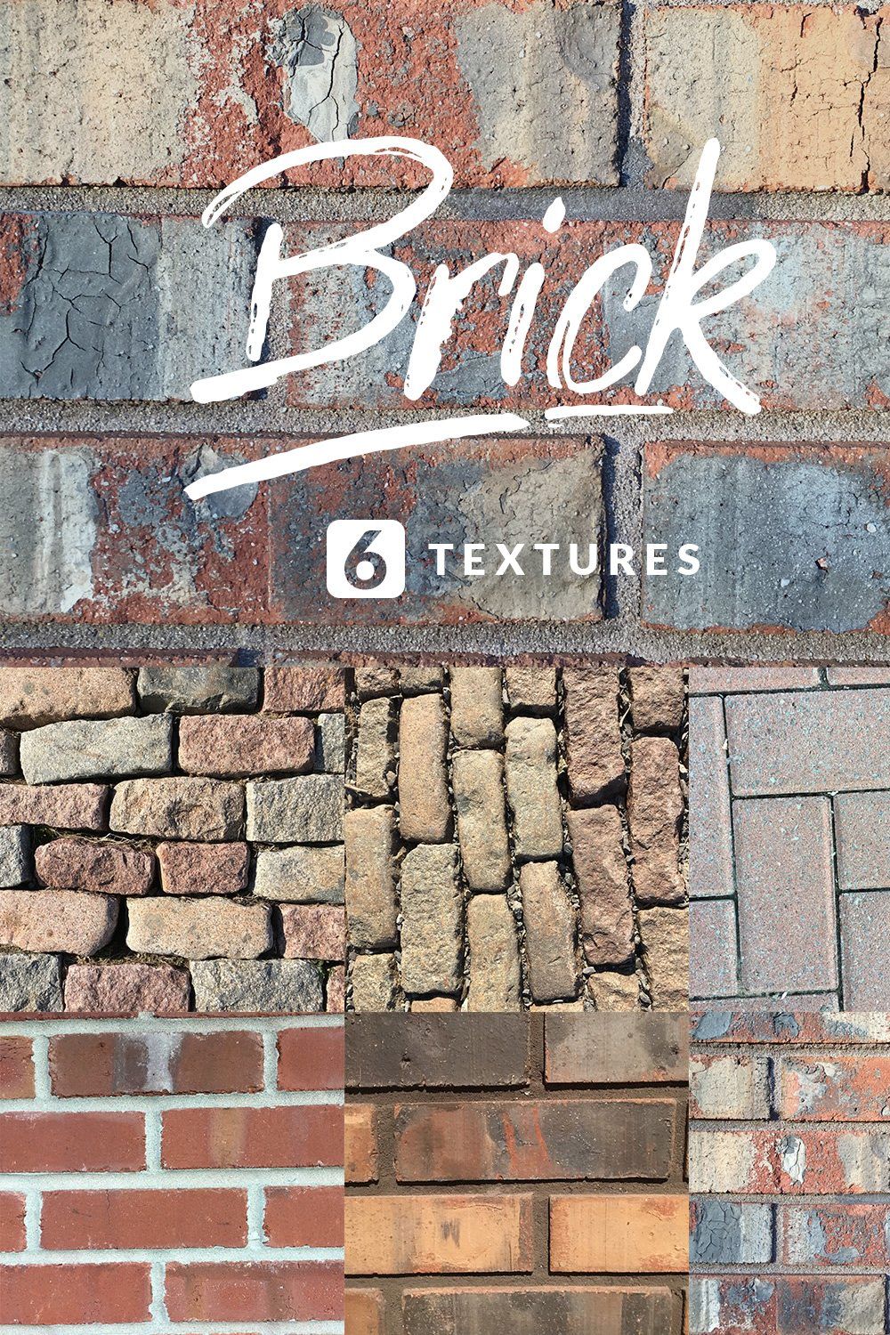 Brick Texture Pack pinterest preview image.