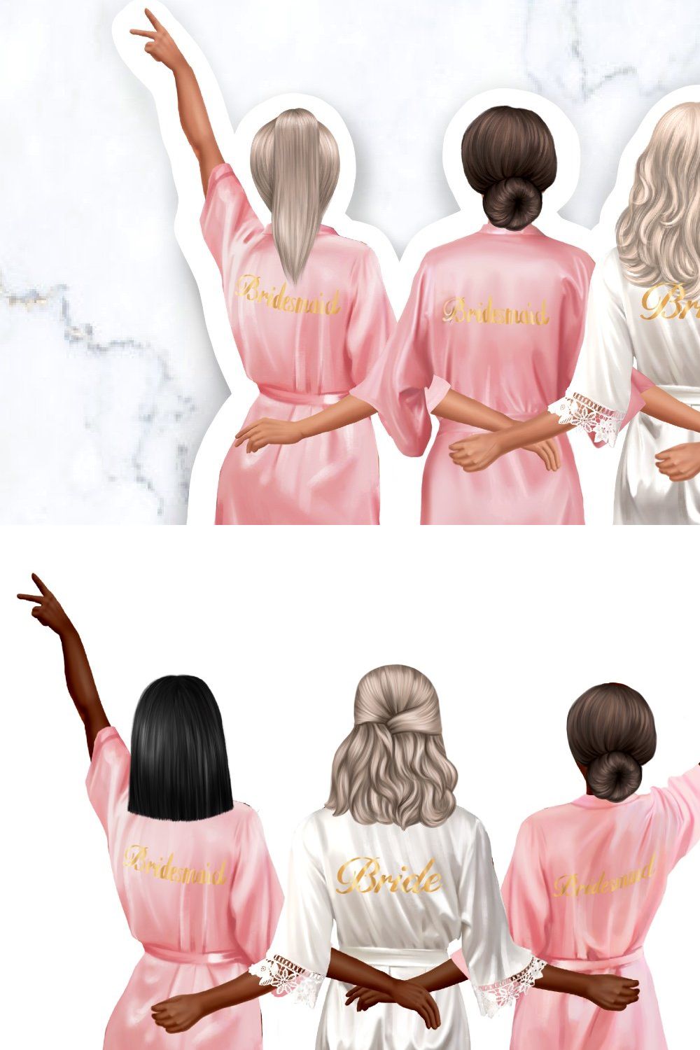 Bridesmaid drawing Best friend clipa pinterest preview image.