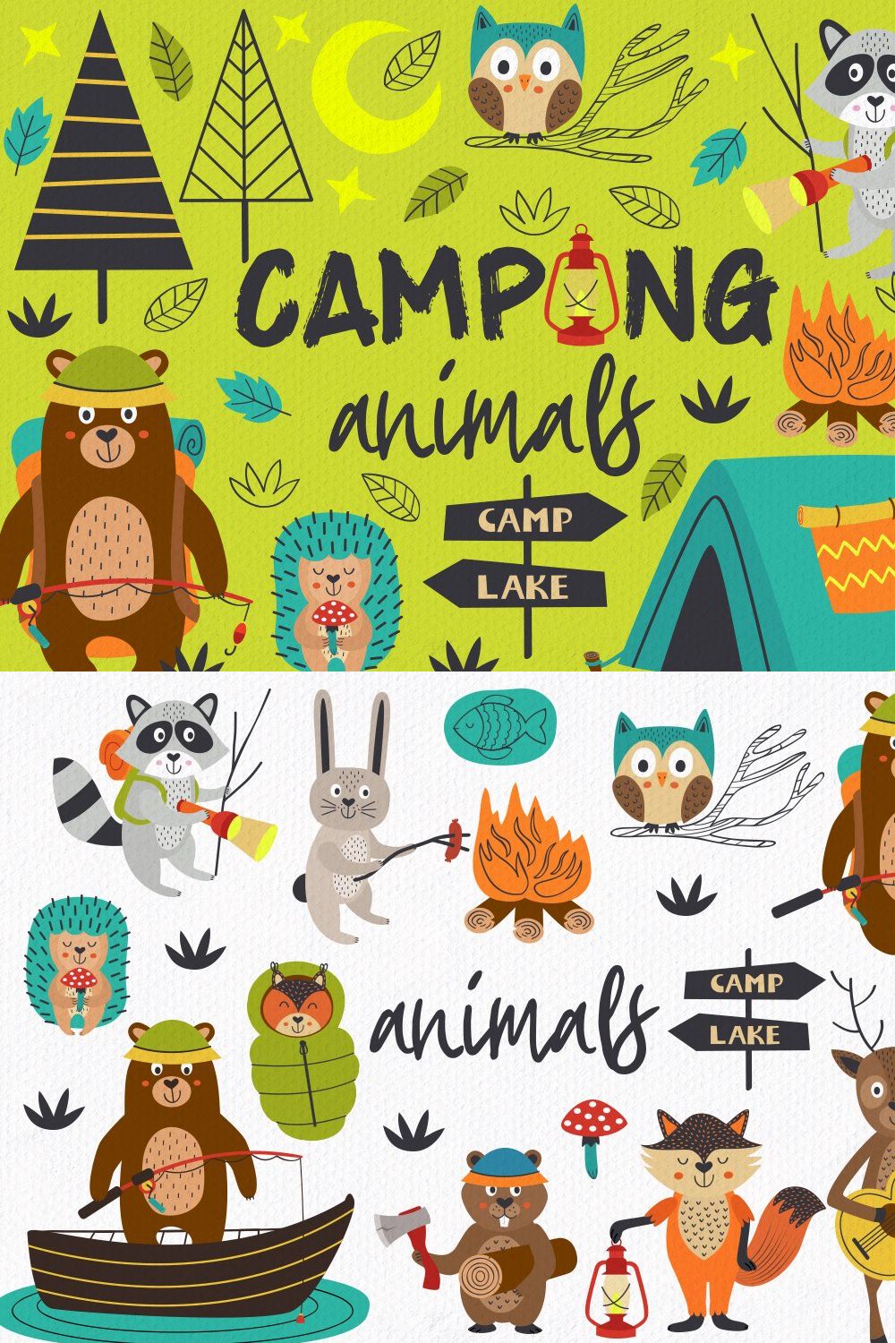 camping with animals pinterest preview image.