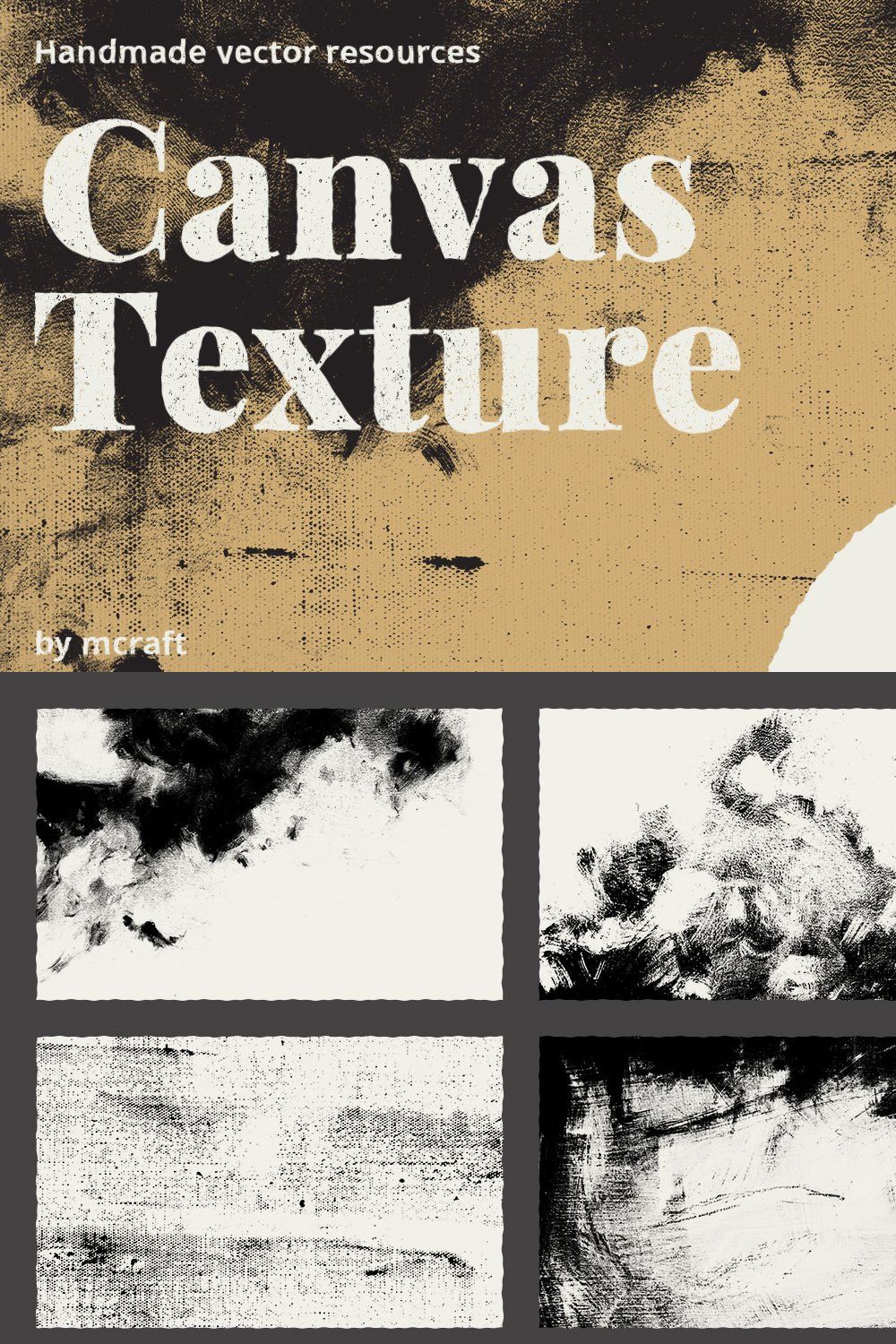 Canvas Texture Background Pack pinterest preview image.