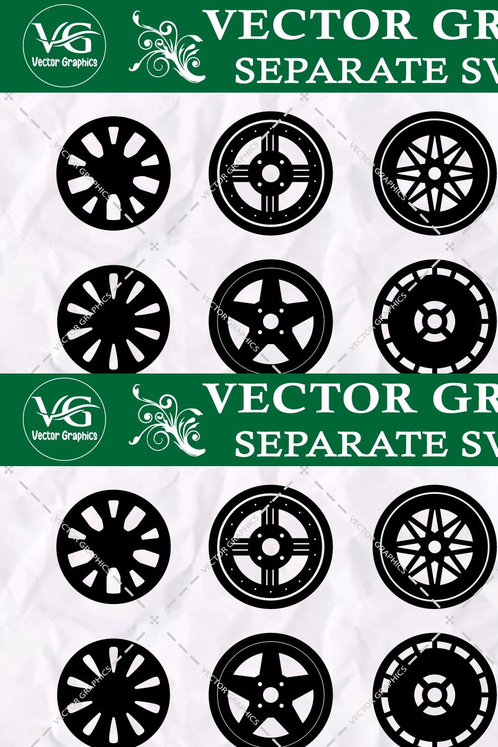 Car Wheels SVG Bundle, Tires svg pinterest preview image.
