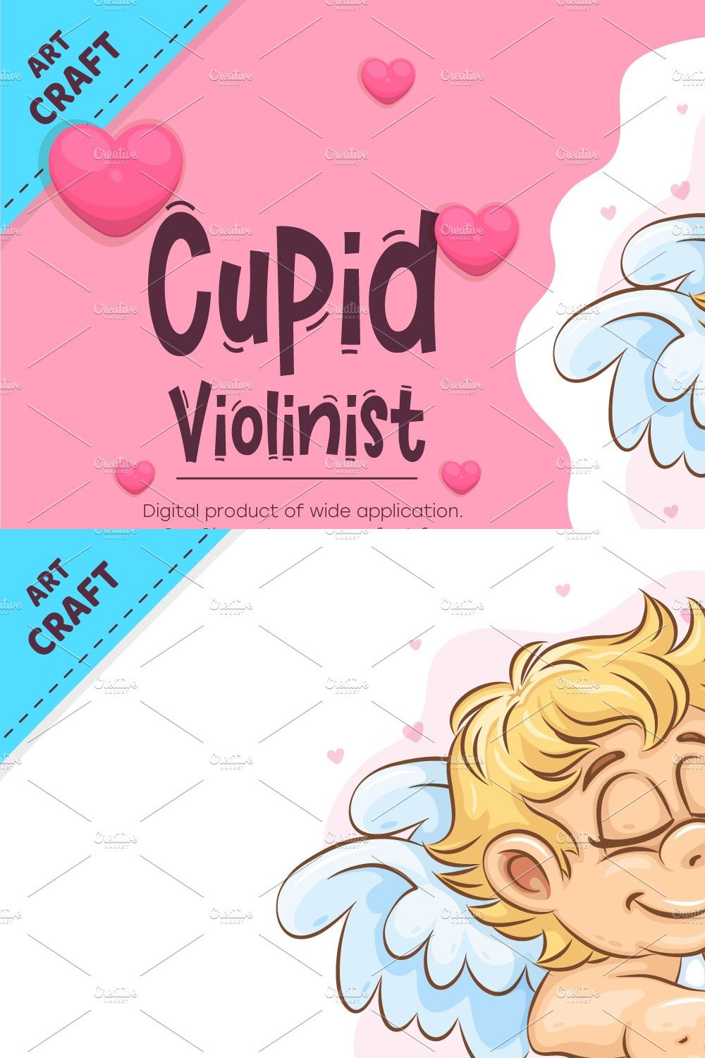 Cartoon Cupid Violinist. Clipart pinterest preview image.