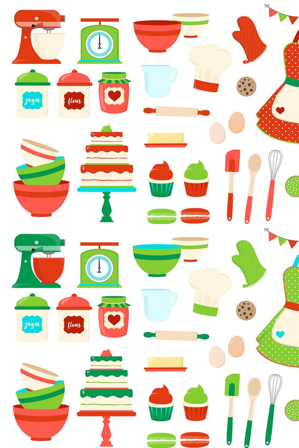 Christmas Baking Clipart pinterest preview image.