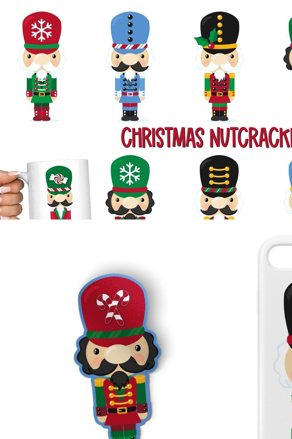 Christmas Nutcrackers pinterest preview image.
