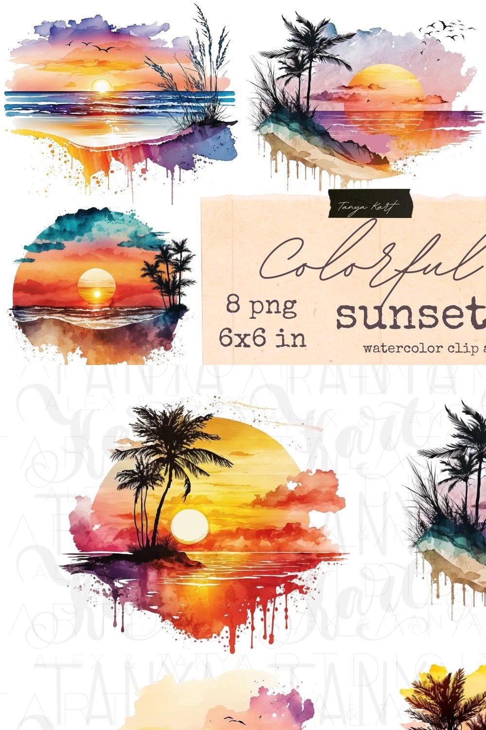 Colorful Sunsets Png Clipart pinterest preview image.