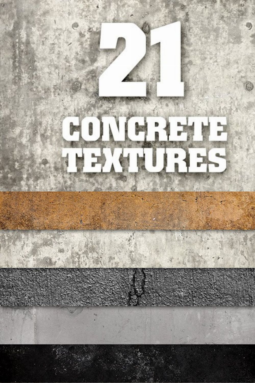 Concrete and Cement Textures Pack 1 pinterest preview image.