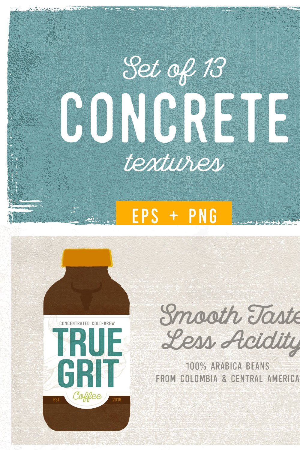 Concrete Texture Pack pinterest preview image.