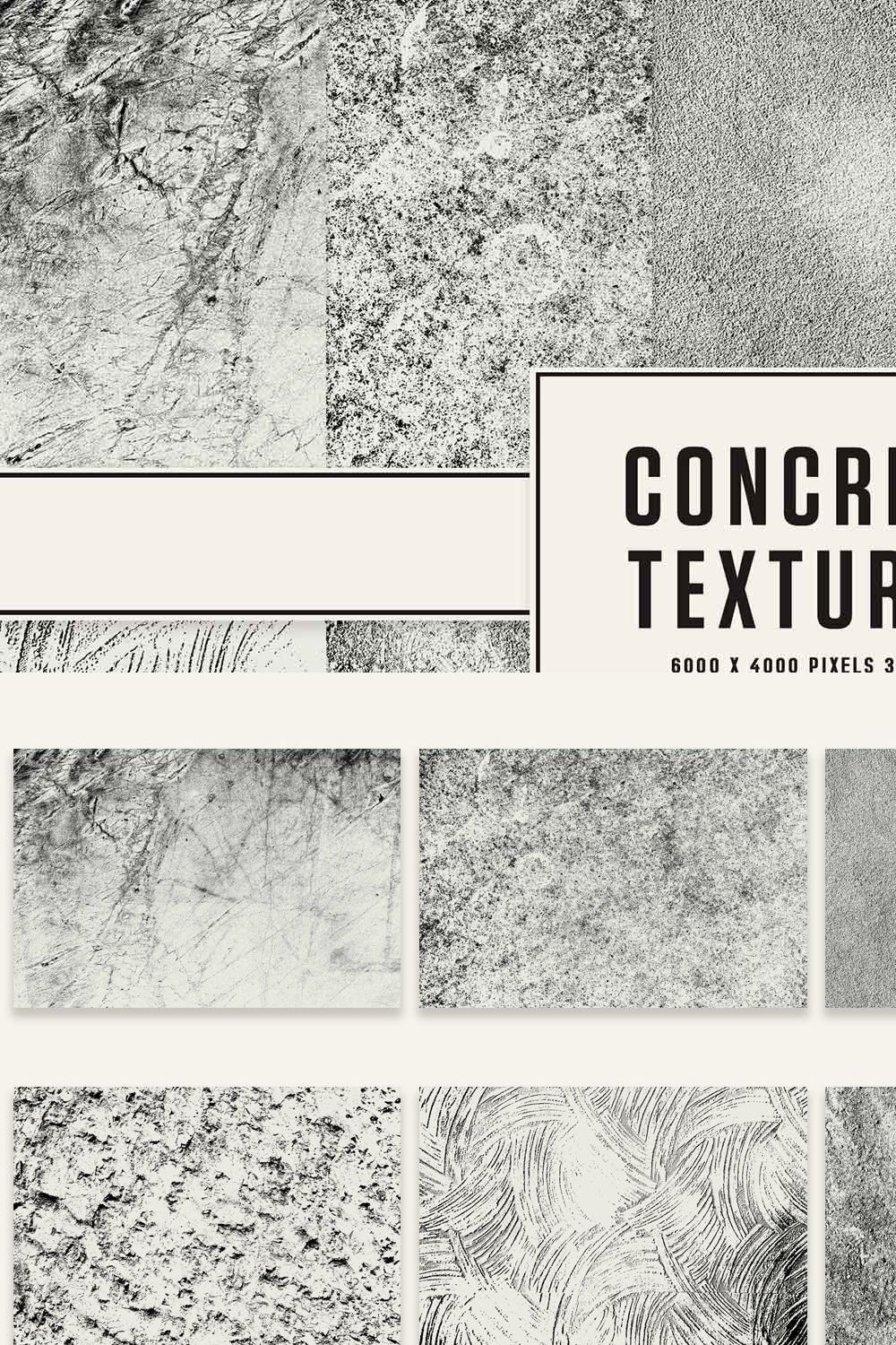 Concrete Textures pinterest preview image.