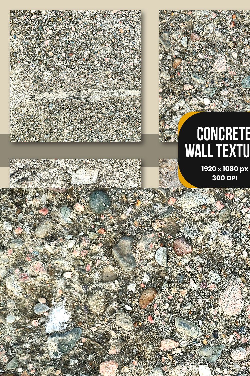 Concrete wall texture background set pinterest preview image.