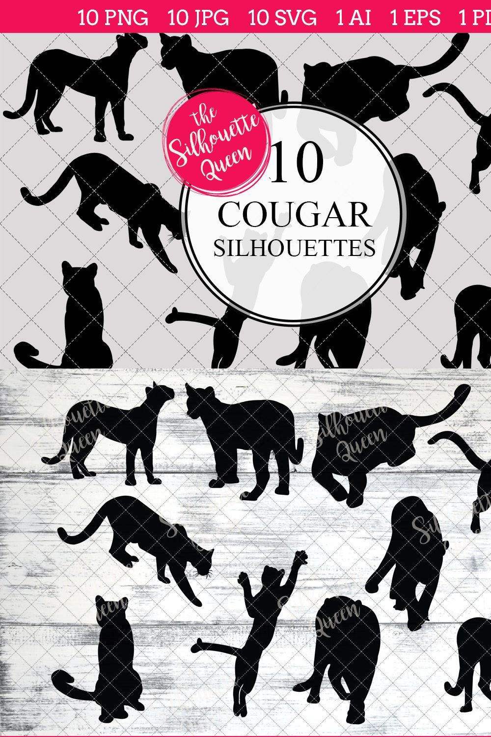 Cougar Silhouette Clipart Clip Art pinterest preview image.