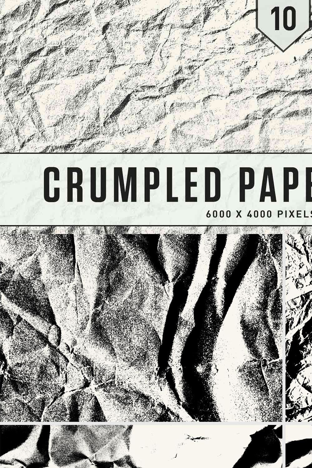 Crumpled Paper Textures pinterest preview image.