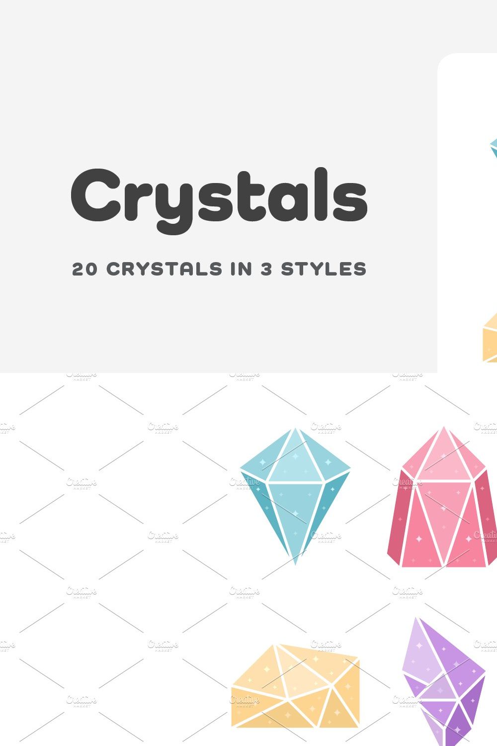 Crystals pinterest preview image.