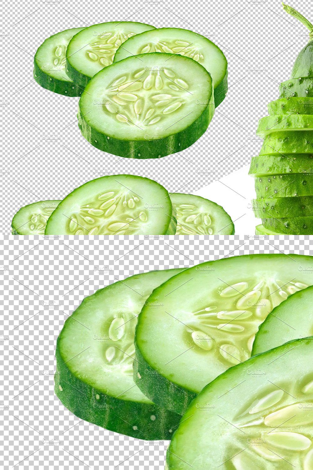 Cucumber slices pinterest preview image.