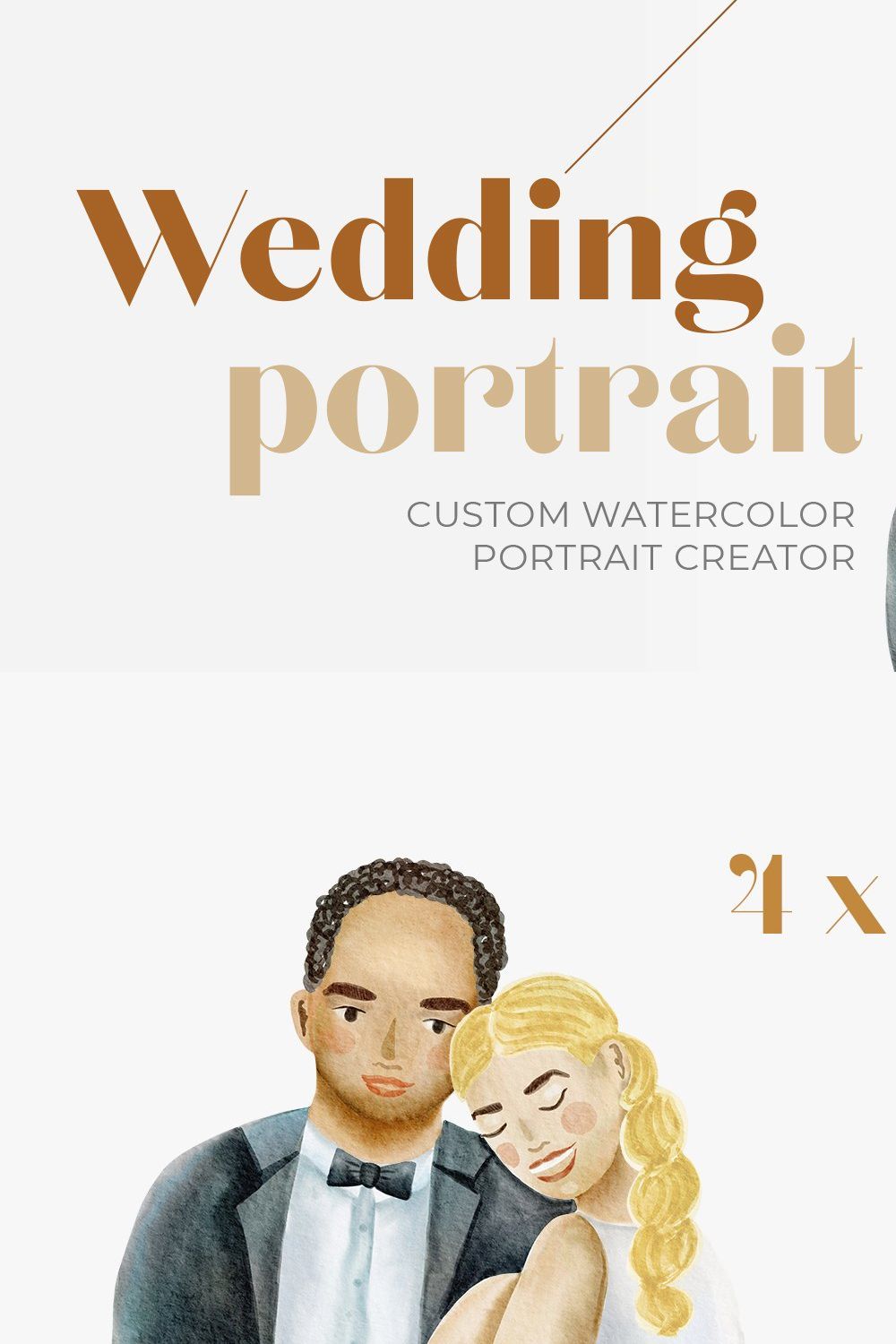 Custom Wedding Portrait Creator pinterest preview image.