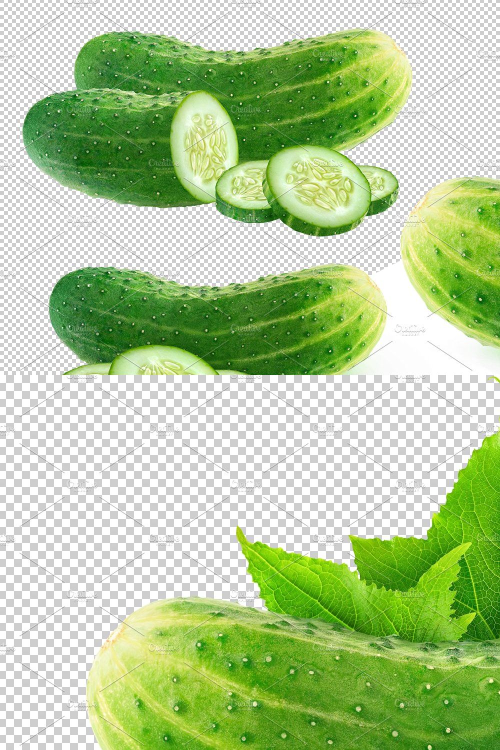 Cut cucumbers pinterest preview image.