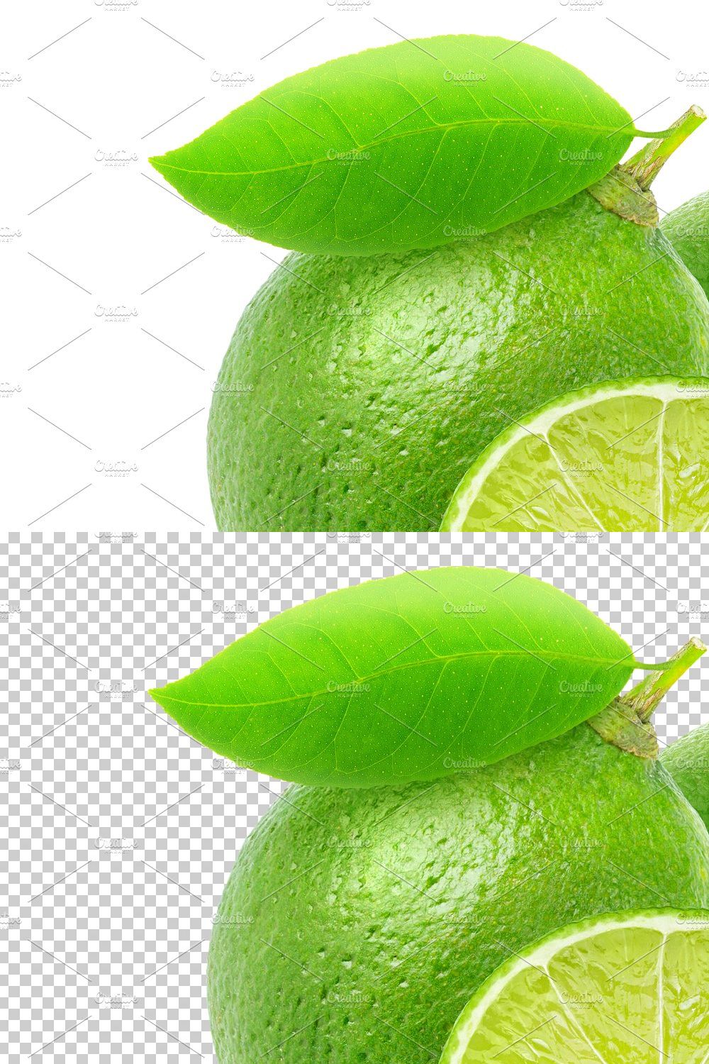 Cut limes pinterest preview image.