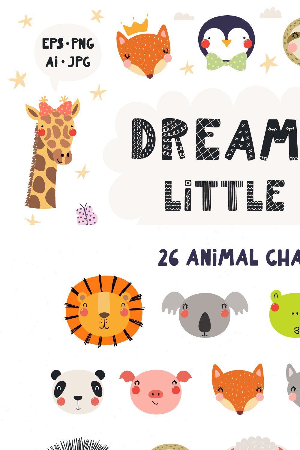 Cute Baby Animals Nursery Creator pinterest preview image.