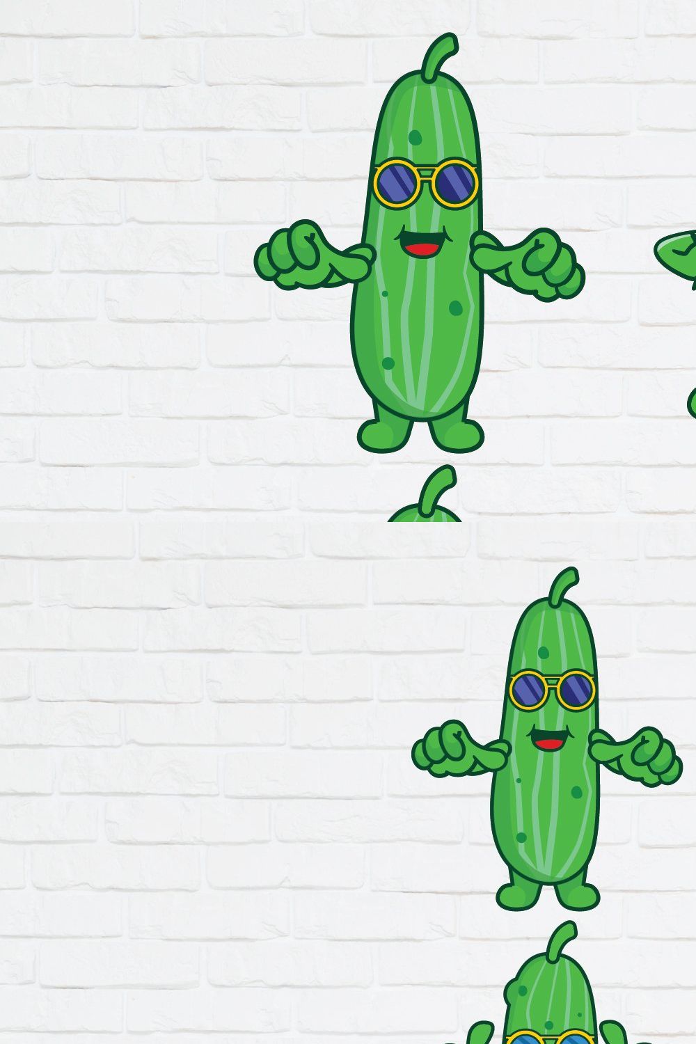 Cute Pickle Cucumber Clipart pinterest preview image.