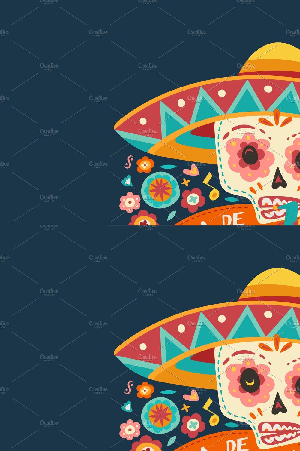 Day of the dead pinterest preview image.