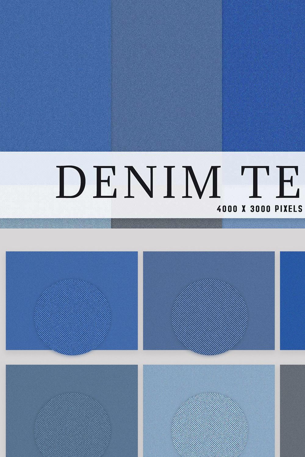 Denim Textures pinterest preview image.