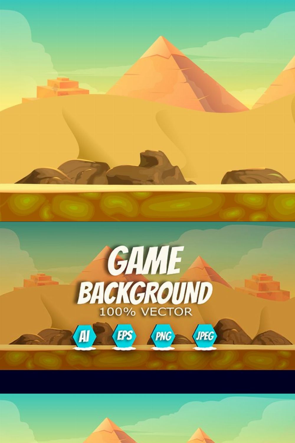 Desert Game Background pinterest preview image.