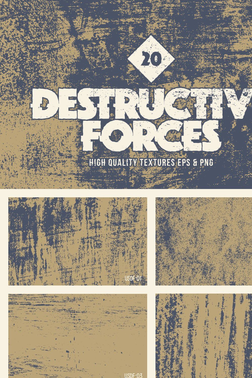 Destructive Forces Cement Textures pinterest preview image.