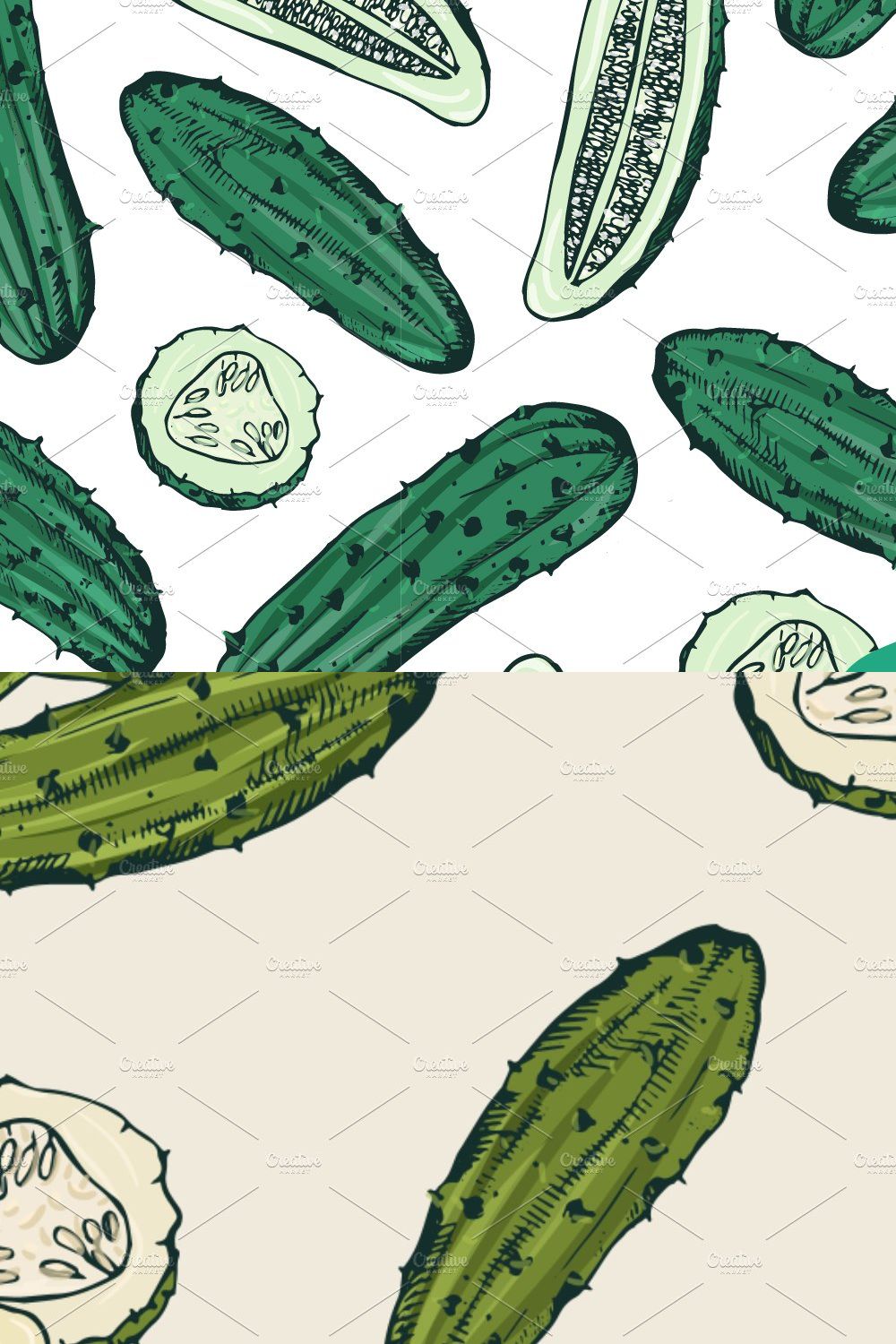different cucumbers seamless pinterest preview image.