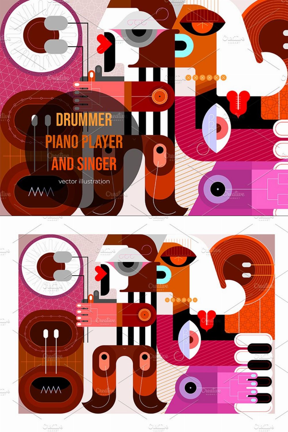 Drummer, Piano Player and Singer pinterest preview image.