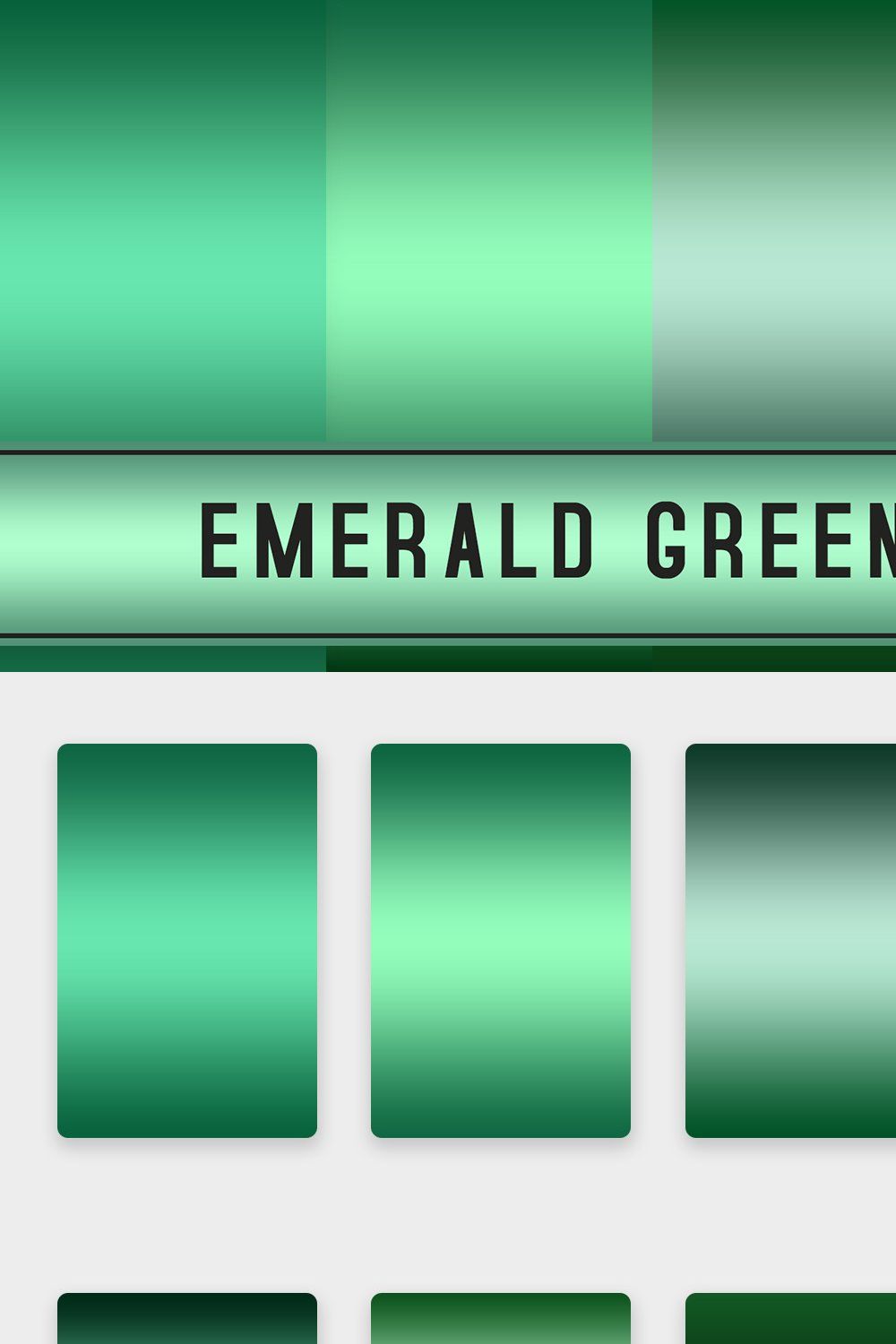 Emerald Green Gradients pinterest preview image.