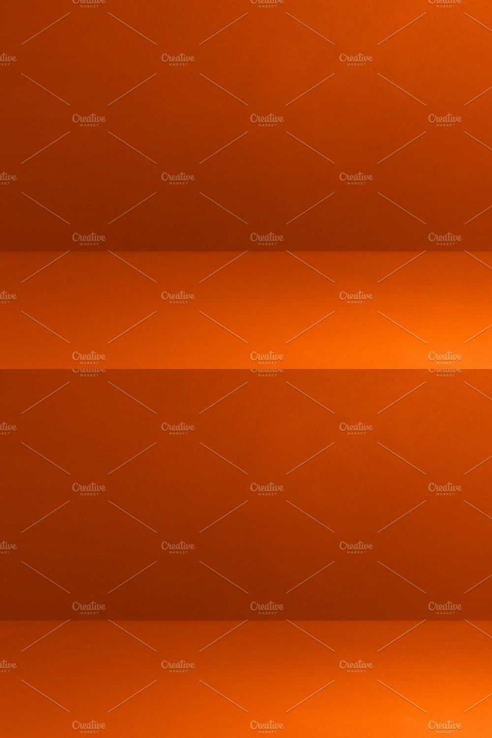 Empty orange concrete interior background banner pinterest preview image.