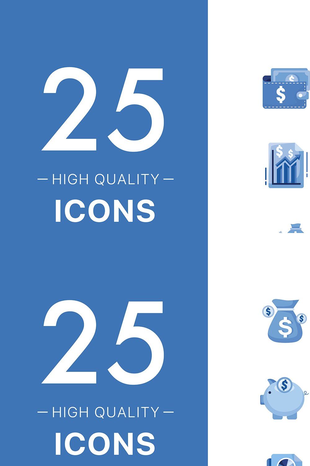 Finance Icon Set pinterest preview image.