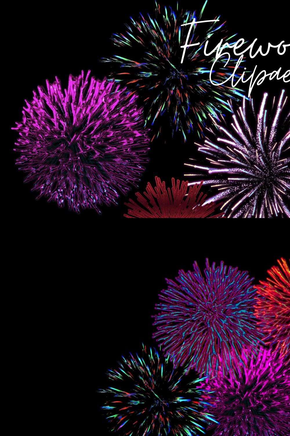 Fireworks Overlays pinterest preview image.
