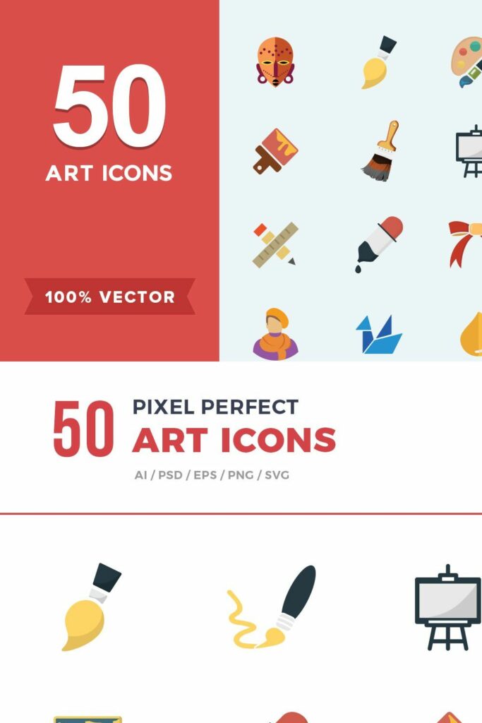 Flat Icons Art Set – MasterBundles