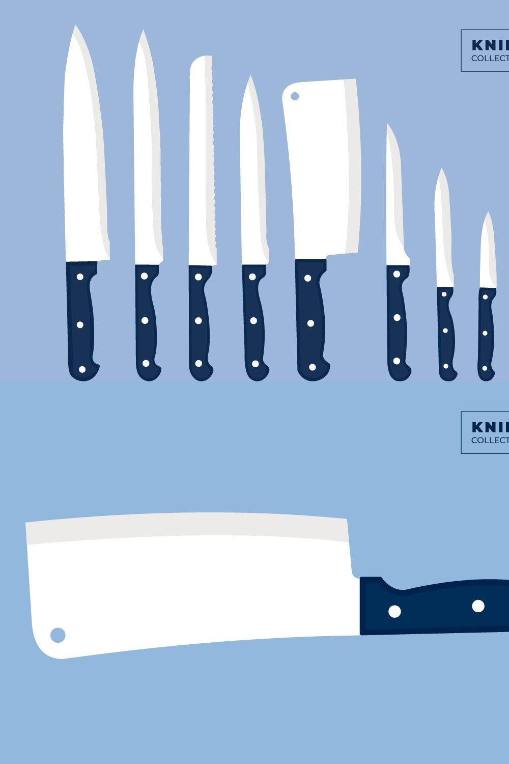 Flat Knives Vector Collection Cutter pinterest preview image.