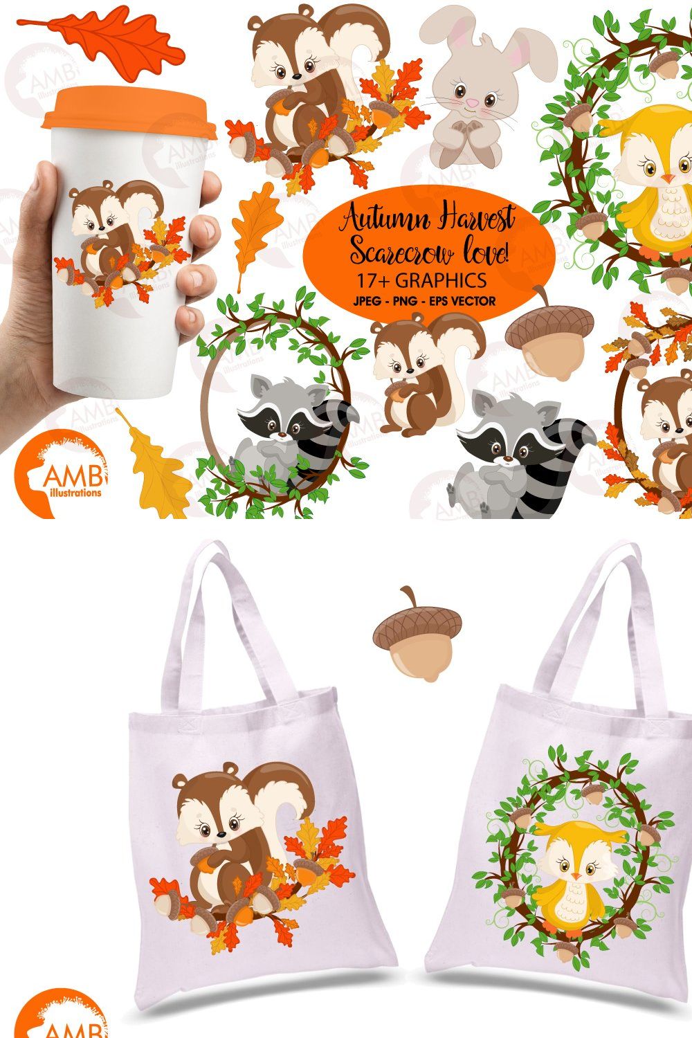 Forest Animals Clipart AMB-1178 pinterest preview image.