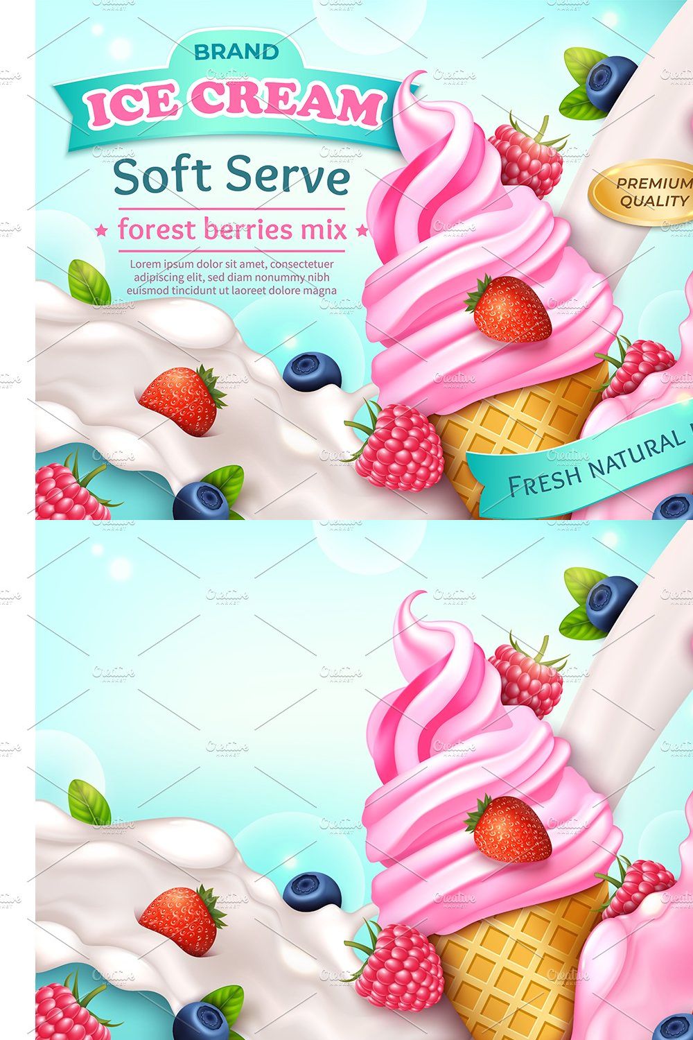 Forest Berries Mix Icecream Ads pinterest preview image.