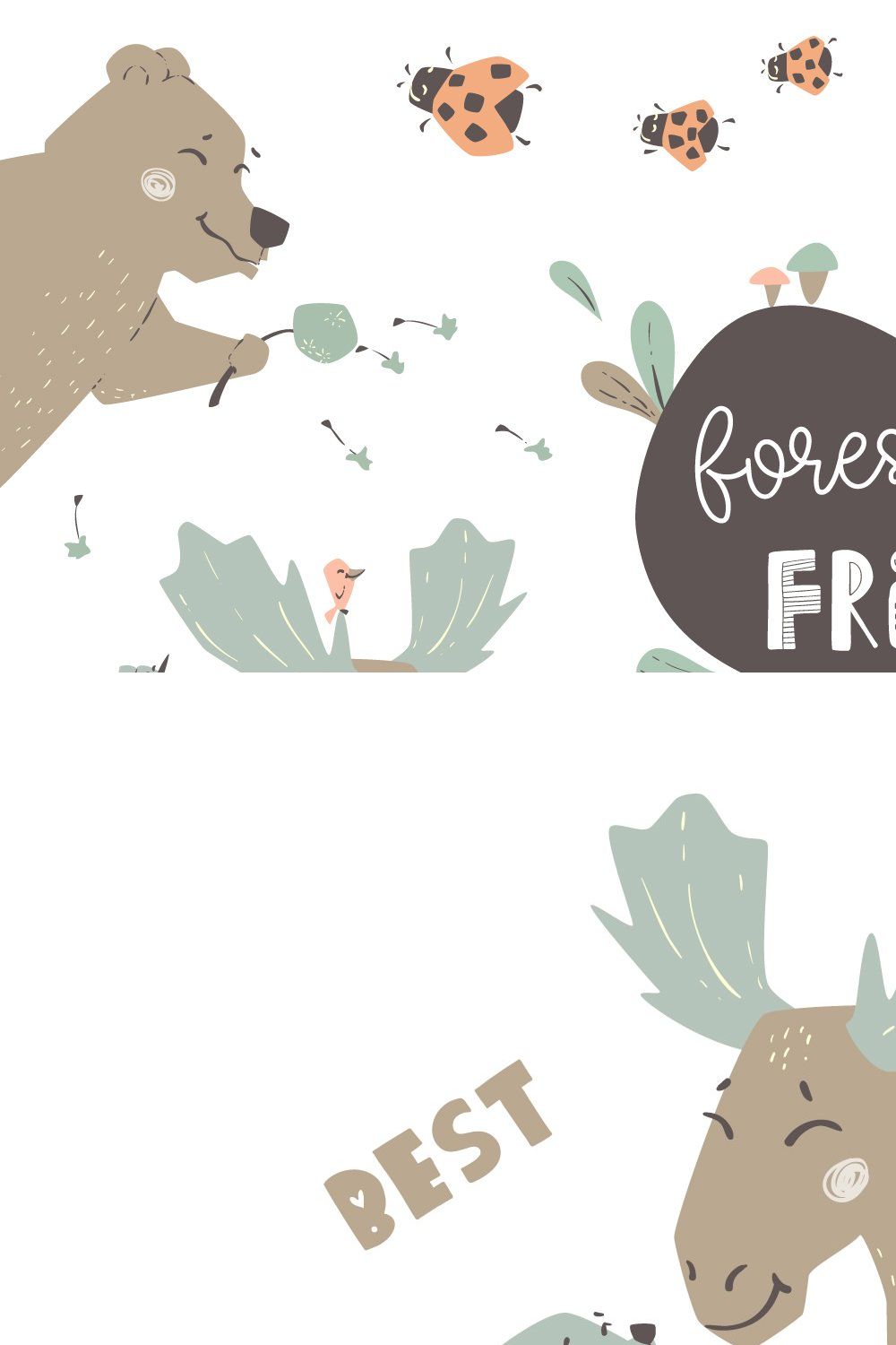 Forest Friends pinterest preview image.