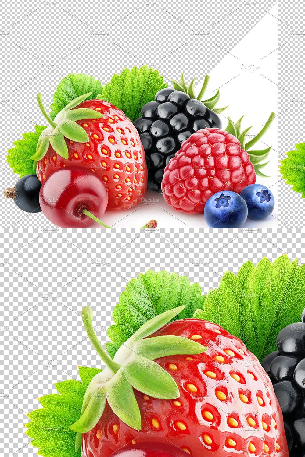 Fresh berries pinterest preview image.
