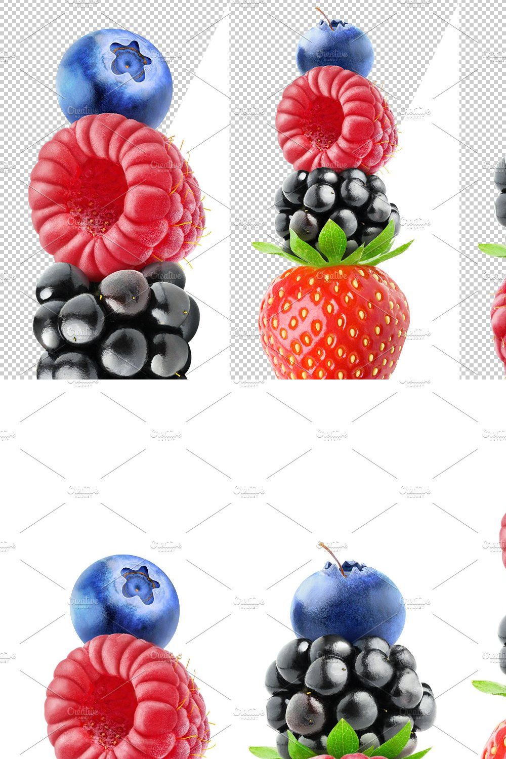 Fresh berry pyramids pinterest preview image.